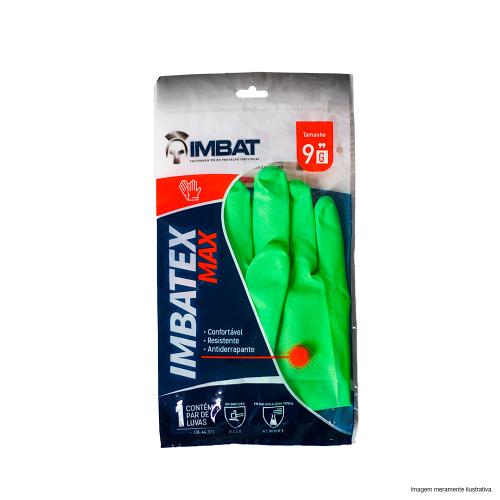 LUVA DE LATEX VERDE T-9 IMBAT LV-LVF-9 B