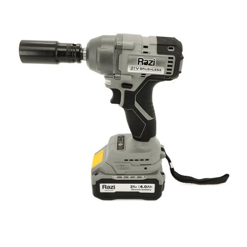 CHAVE IMPACTO BRUSHLESS 21V 4,0AH COM ACESSORIOS RAZI 30253 B